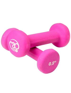 Fitness-Mad Neoprene Dumbbells 0.5Kg - Hot Pink